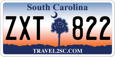 SC license plate ZXT822