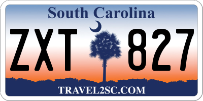 SC license plate ZXT827