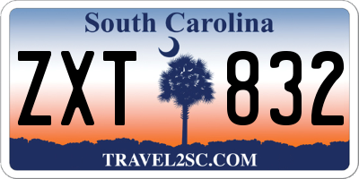 SC license plate ZXT832