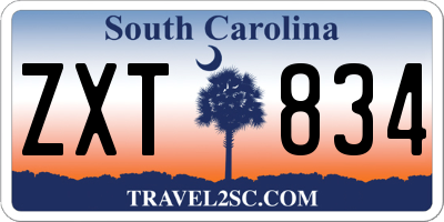 SC license plate ZXT834