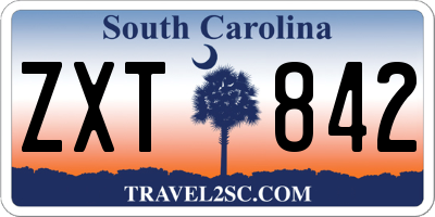SC license plate ZXT842