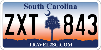 SC license plate ZXT843