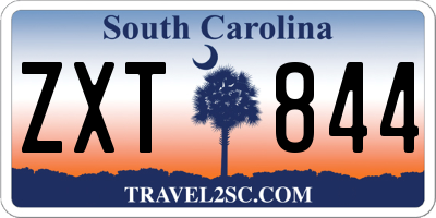 SC license plate ZXT844