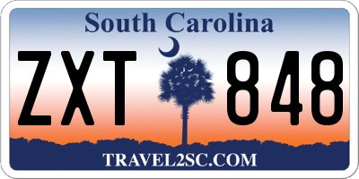 SC license plate ZXT848
