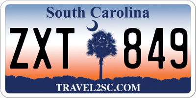 SC license plate ZXT849