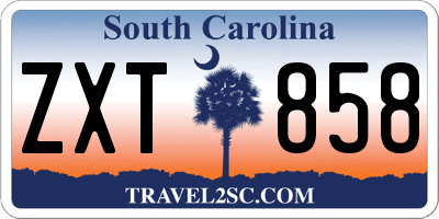SC license plate ZXT858