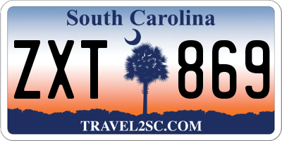 SC license plate ZXT869