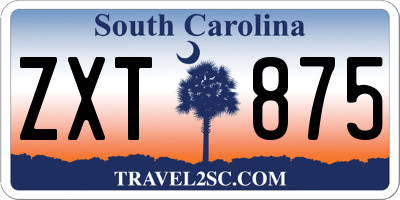SC license plate ZXT875