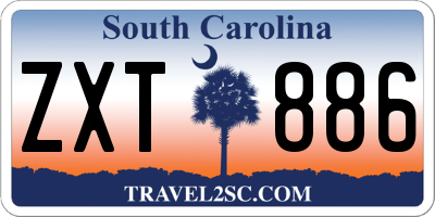 SC license plate ZXT886