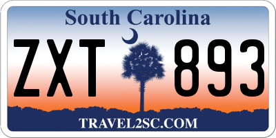 SC license plate ZXT893