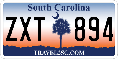 SC license plate ZXT894