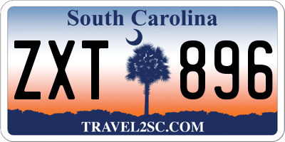 SC license plate ZXT896