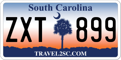 SC license plate ZXT899