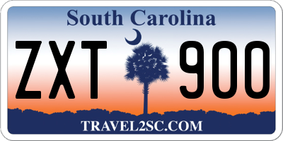 SC license plate ZXT900