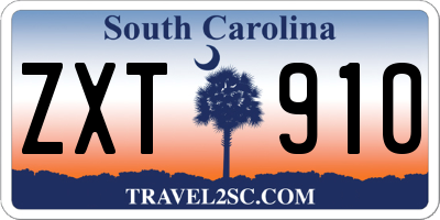 SC license plate ZXT910