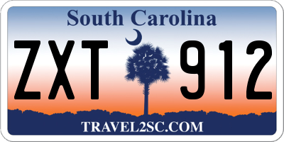 SC license plate ZXT912