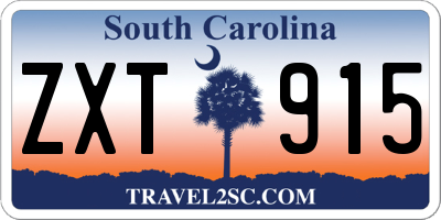 SC license plate ZXT915