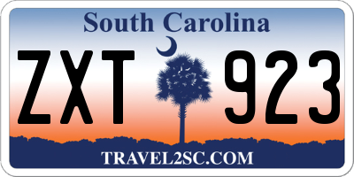 SC license plate ZXT923