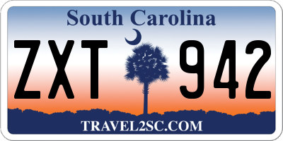 SC license plate ZXT942