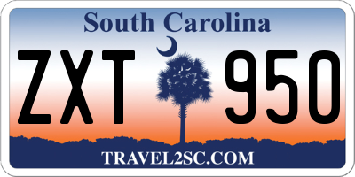 SC license plate ZXT950