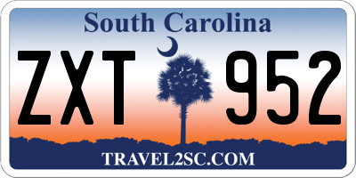 SC license plate ZXT952