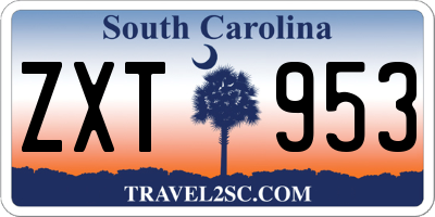 SC license plate ZXT953