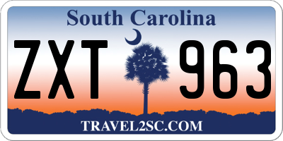SC license plate ZXT963