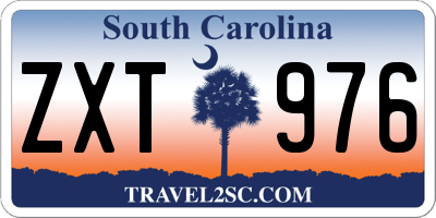 SC license plate ZXT976