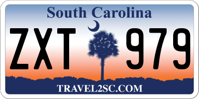 SC license plate ZXT979