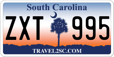SC license plate ZXT995