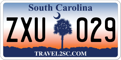 SC license plate ZXU029