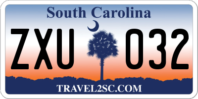 SC license plate ZXU032
