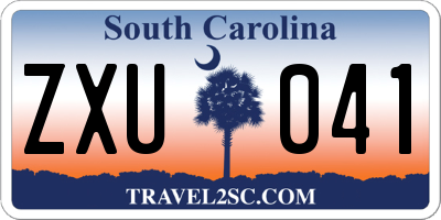 SC license plate ZXU041