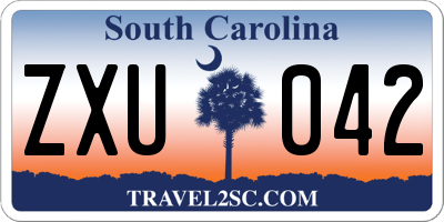 SC license plate ZXU042