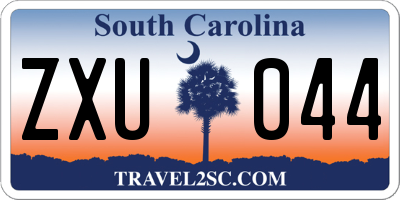 SC license plate ZXU044