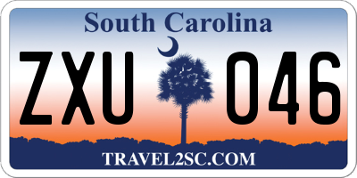 SC license plate ZXU046