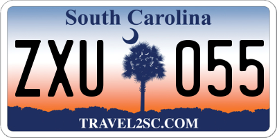 SC license plate ZXU055