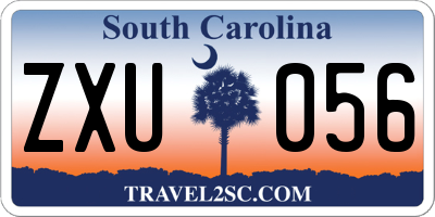 SC license plate ZXU056