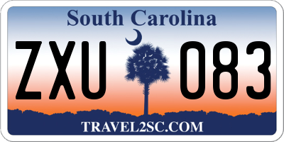 SC license plate ZXU083