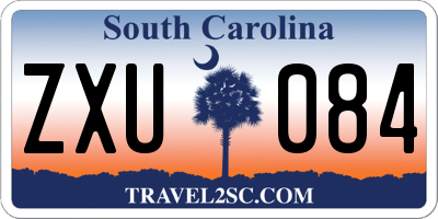 SC license plate ZXU084