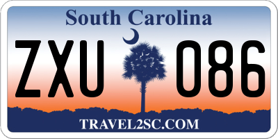 SC license plate ZXU086