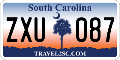 SC license plate ZXU087