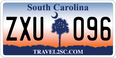 SC license plate ZXU096