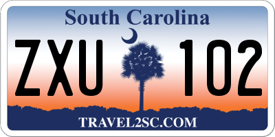 SC license plate ZXU102
