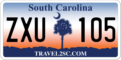SC license plate ZXU105
