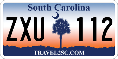 SC license plate ZXU112