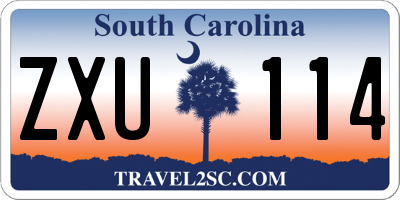 SC license plate ZXU114