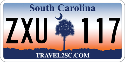 SC license plate ZXU117
