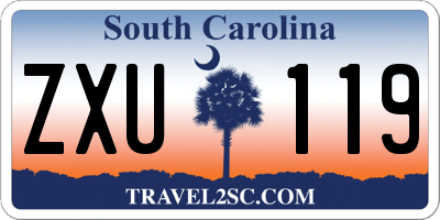 SC license plate ZXU119