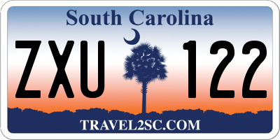 SC license plate ZXU122